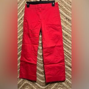 J. Crew Women's Bright Red Stretch Dress Capri Pants,Size 00
